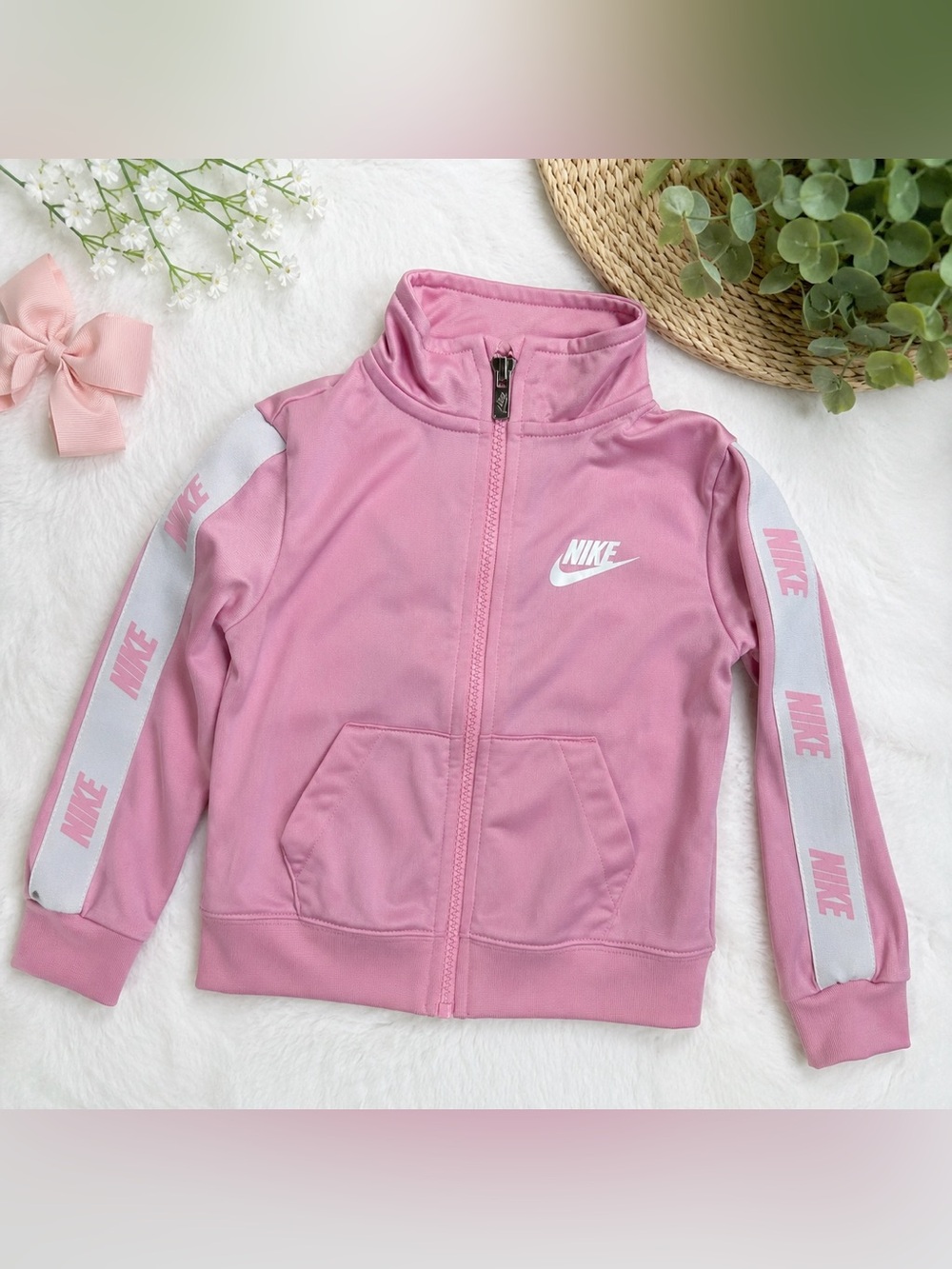 Nike Toddler Girls Pink Full Zip Athletic Track Jacket 2T